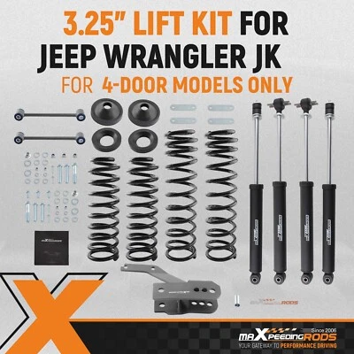 3.25" Suspension Lift Kit w/ Coil Springs For Jeep Wrangler JK 4-Door 07-18 - Image 1 of 4