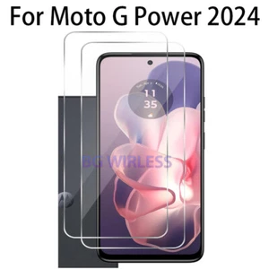 2 Pack For Motorola Moto G Power 5G 2024 Clear Tempered Glass Screen Protector - Picture 1 of 9