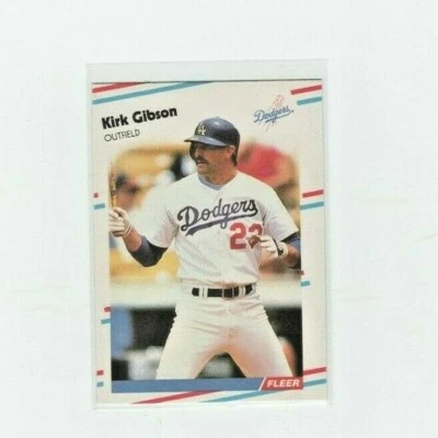 1988 Fleer Update Baseball Card Kirk Gibson Los Angeles Dodgers #U93 - Image 1 of 2