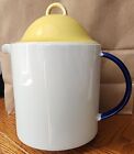 Vintage Tognana Crown Corning Yellow and Blue Tea Coffee Pot