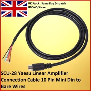 SCU-28 Yaesu Linear Verstärker Anschlusskabel 10 Pin Mini DIN auf blanke Kabel - Bild 1 von 5