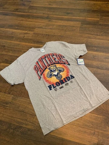 NHL FLORIDA PANTHERS MEN'S VINTAGE TUBULAR t-shirt, gray, LARGE/XL, New, '47 Cover