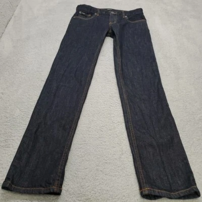 RVCA Jeans Big Boys 30x31 Dark Blue Youth Slim Straight Preppy Casual Denim - Image 1 of 4