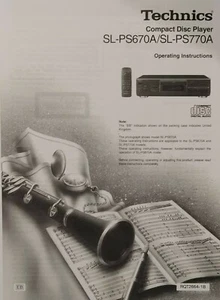 Technics - SL-PS670A - SL-PS770A Istruzioni per l'uso lettore CD - MANUALE UTENTE - Foto 1 di 1
