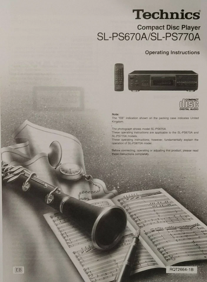 Technics - SL-PS670A - SL-PS770A CD Player  Operating Instructions - USER MANUAL - Image 1 of 1