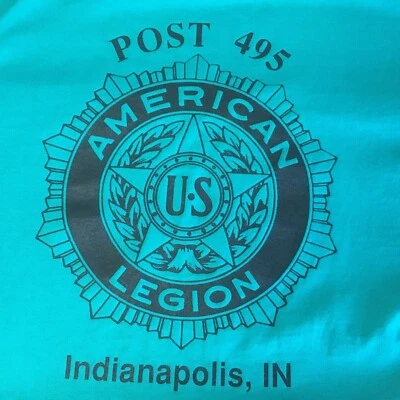 CAMISA DE UNA SOLA PUNTADA DE COLECCIÓN S CAMISETA PARA HOMBRE LEGIÓN AMERICANA HECHA EN INDIANAPOLIS EE. UU. MEDIANA Foto 1 de 4