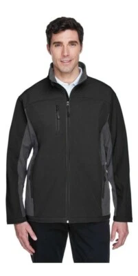 Devon & Jones Men's Black/Grey Colorblock Soft Shell Shell Jacket, Sz S, EUC - Image 1 of 4