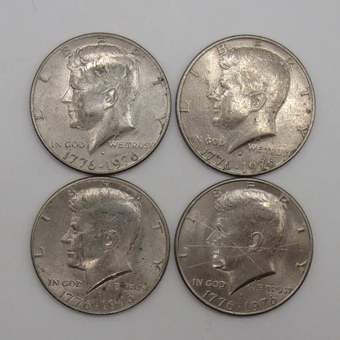 1776 to 1976-D KENNEDY HALF DOLLARS Bicentennial U.S. COIN .50 cent pieces Cover