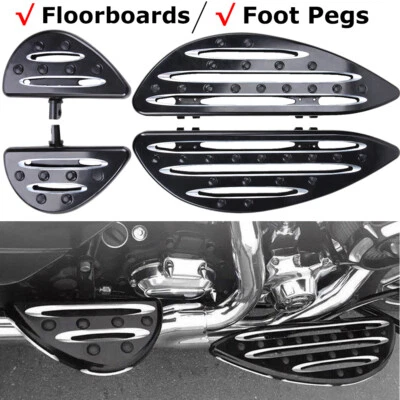 Front / Rear Floorboards Foot Pegs Fit For Harley Touring Glide Softail Dyna CVO - Image 1 of 4