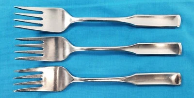 3 Carl Mertens set of  Williamsburg  6 3/8" Salad Forks 18/8 Germany Stainless - Image 1 of 4