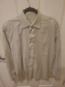 Ermenegildo Zegna Hemd Herren Large Tattersall Knopfleiste Langarm Kleid Beige - Bild 1 von 8
