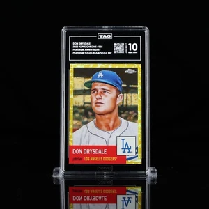 ETIQUETA 10 🚨 2022 Topps Cromo Platino #335 Don Drysdale Toile Crema/Dorado/50 - Imagen 1 de 4