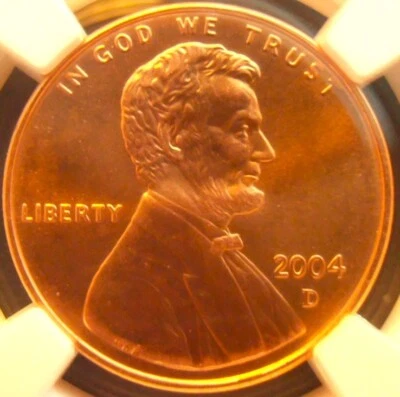 2004 D Lincoln Cent, Nearly Perfect NGC MS 68 RD, Almost Proof-like  (04DN118) - Image 1 of 4
