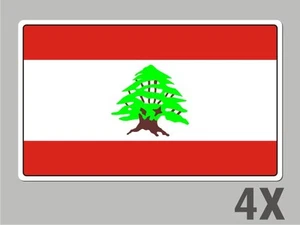 4 Lebanon stickers flag decal bumper car bike laptop .. emblem vinyl FL038 - Imagen 1 de 1