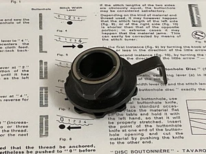 Original Supermatic Elna Buttonhole Disc Cam with Instructions - Picture 1 of 5