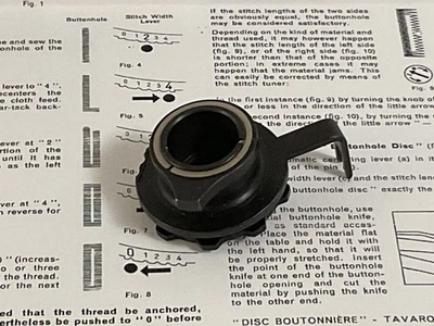 Original Supermatic Elna Buttonhole Disc Cam with Instructions - Image 1 of 4
