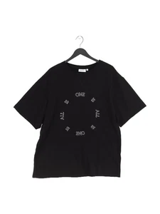 Weekday Damen T-Shirt M schwarz Grafik 100% Baumwolle Kurzarm Rundhals Basic - Bild 1 von 6