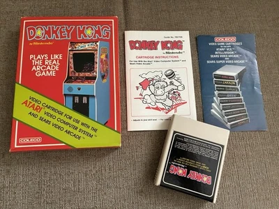 Coleco Nintendo DONKEY KONG Atari 2600 Complete in Box w/ Cartridge, Manual - Image 1 of 4