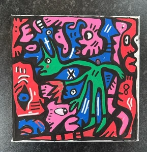 HASWORLD ORIGINAL EXPRESIONISMO ABSTRACTO POP ARTE CALLEJERO COLORES FIGURATIVO Artístico - Imagen 1 de 5