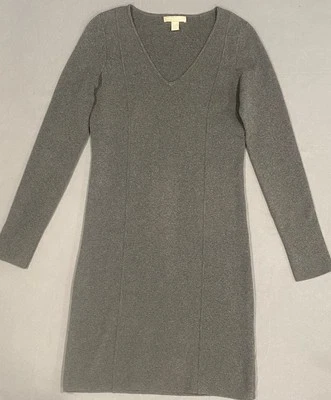 Vestido Suéter para Mujer Banana Republic M Gris Mezcla de Algodón Manga Larga Pullover Foto 1 de 4