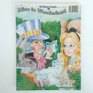 Alice im Wunderland Verrückter Hutmacher Teeparty Kinder 12 Stück Puzzle Rahmen 1996 - Bild 1 von 7