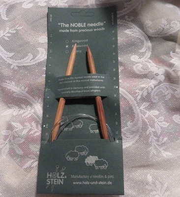 Holz & Stein Vintage Rosewood Circular Knitting Needle Size US 10.5 Noble German - Image 1 of 3