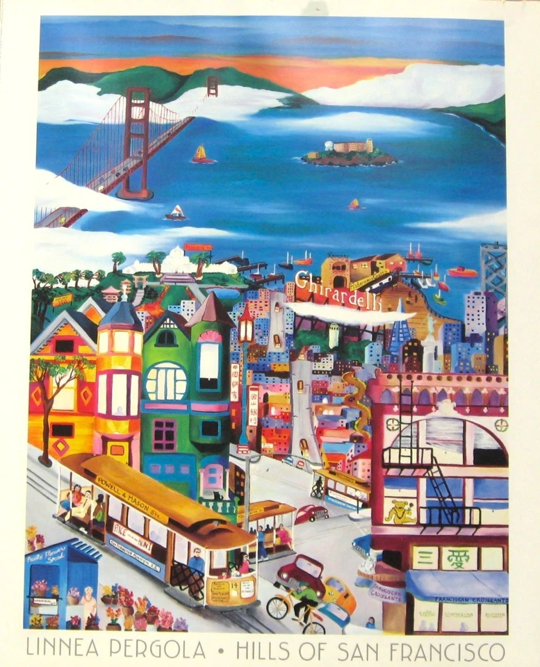 Linnea Pergola Giclee Art Poster "Hills of San Francisco" - Image 1 of 1