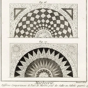 1785 Benard Encyclopédie Méthodique Engraving, MARBRERIE (Marble Work) Pl. 5 - Picture 1 of 6