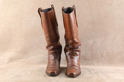 复古马术礼服无品牌棕色皮靴男式 9.5 码 — 第 1/4 张图片