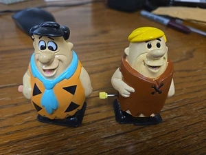 Vintage Barney Rubble & Fred Flintstone Plastic Wind Up Toys Lot Of 2 - Picture 1 of 7