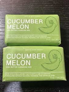 (2) Bath and Body Works Gurke Melone Sheabutter Reinigungsriegel 5 Oz. - Bild 1 von 2