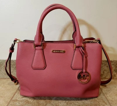 Michael Kors | Flamingo Pink Saffiano Leather Medium Crossbody Top Handle Bag 💖 - Image 1 of 4