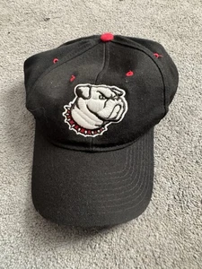 Vintage Zephyr Georgia Bulldogs Fitted Hat 7 3/8 Black Red Wool 90s DAWGS - Picture 1 of 4