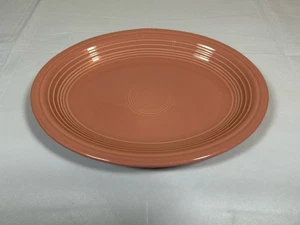 Fiestaware Peony Pink Small Oval Serving Platter Plate 11.5 X 9” Homer Laughlin - Picture 1 of 4