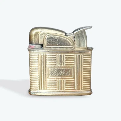 Antiguo encendedor Evans tono dorado años 40 con monograma con RMS Foto 1 de 3