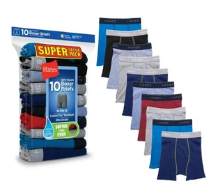 Hanes Boys’ Comfort Flex Tagless Boxer Briefs, 10 Pack, Size L - Picture 1 of 5