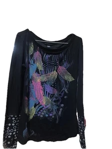 Camiseta de autoestima con estampado gráfico de múltiples plumas para mujer talla M - Imagen 1 de 3