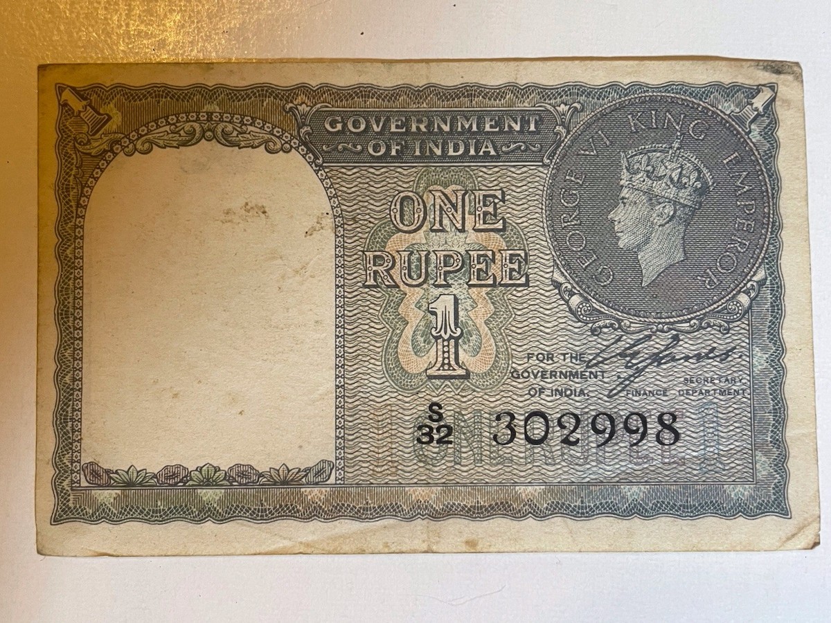 英国インドキングジョージ6世 1ルピー紙幣1940年 特別価格 から厳選した 英国インドキングジョージ6世 1ルピー