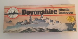 MPC Devonshire Missile Destroyer Plastic Model Kit Vintage Kit 1980s 1/600 Scale - Picture 1 of 9