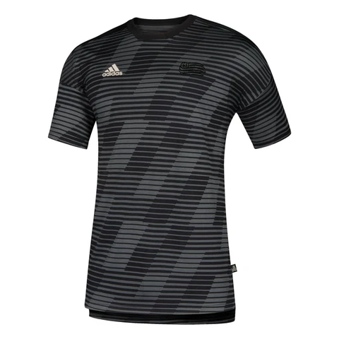 New England Revolution MLS Adidas Men's Tonal Perf. Black Culturewear T-Shirt Cover
