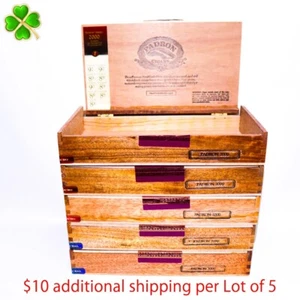 Lote de 5 cajas de cigarros de madera vacías Padron 2000 10,25" x 5,5" x 1,75" - Imagen 1 de 12