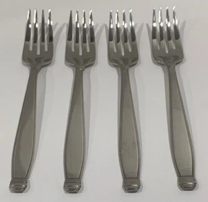 Vajilla de acero inoxidable Oneida Spiro (4) tenedores para ensaladas individuales 7" nunca se han usado - Imagen 1 de 6