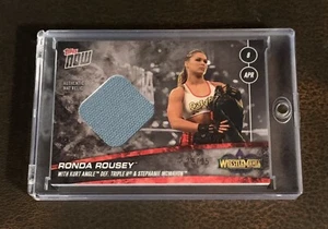 2018 TOPPS NOW #30A RONDA ROUSEY WRESTLEMANIA TAPPETINO RELIC # 22/25 DEBUTTO WWE - Foto 1 di 2