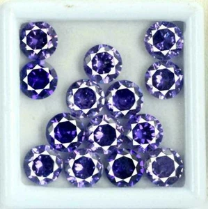 Cambodian 14 Pcs (5.50 Carat Each) 73.20 Ct Purple Cubic Zircon Loose Gems - Picture 1 of 10