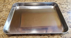 Vassoio padella forno tostapane compatto acciaio inox professionale 8''X10,5'''X1"" NUOVO - Foto 1 di 9