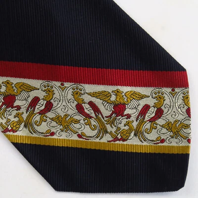 Corbata vintage Manorbourne Works azul marino rayas diagonales Phoenix 56x4 años 70 60 Foto 1 de 4