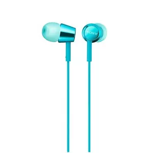 Sony MDR-EX155AP geschlossene dynamische In-Ear-Kopfhörer Inline-Fernbedienung Mikro hellblau - Bild 1 von 1