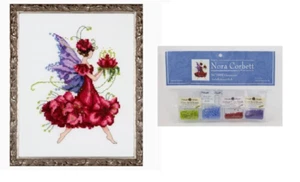 Nora Corbett Mirabilia Cross Stitch PATTERN & EMBELLISH Pk GERANIUM NC198 - Picture 1 of 1