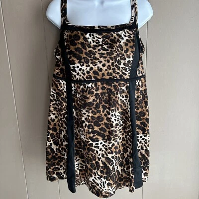 Longitude Leopard Print 1-Piece Swim Dress Women’s Size 10W - Image 1 of 4