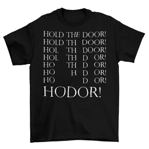 Game Of Thrones Hold the Door Hodor T-Shirt Licensed & Official Cotton New - Picture 1 of 4